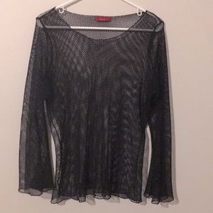 Black fishnet top